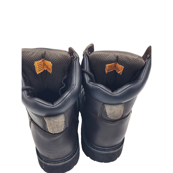 Work Master Boots Mens 9M Leather Workwear Steel Toe Durable Industrial Safety - Picture 12 of 14
